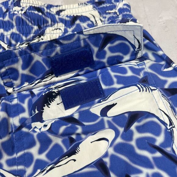 Vilebrequin Shark Print Swim Trunks SIZE XL Blue Shorts Collector 2009 Limited - Picture 12 of 12